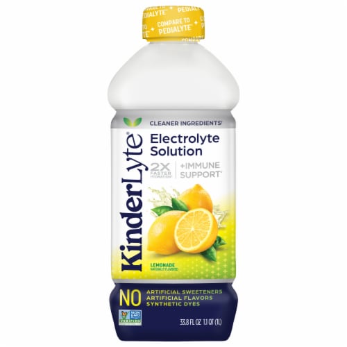 Kinderlyte® Natural Lemonade Electrolyte Solution Drink Perspective: front