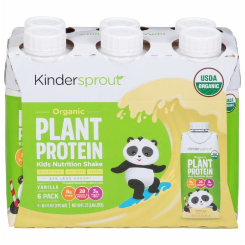 Kindersprout® Organic Plant Protein Vanilla Kids Nutrition Shake Drink Perspective: front