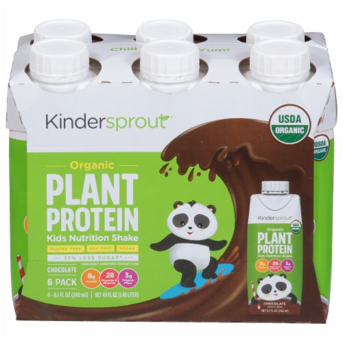 Kindersprout® Organic Plant Protein Chocolate Kids Nutrition Shake Drink Perspective: front