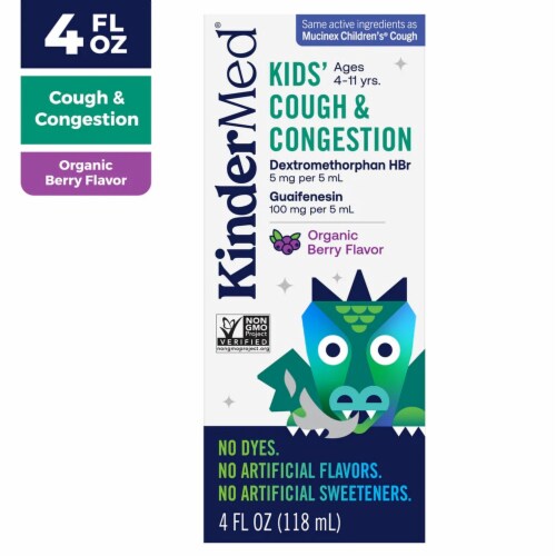 Kinderfarms KinderMed® Kids' Cough & Congestion Syrup Perspective: front