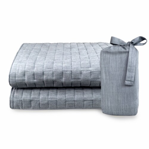 BedVoyage Melange viscose from Bamboo Cotton Quilted Standard Shams Perspective: front