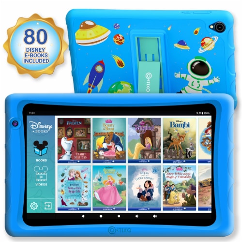 Contixo K80 Android 8 Kids Tablet 64GB, 80 Disney Storybooks, KidProof