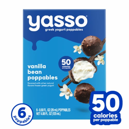 Yasso Frozen Greek Yogurt Vanilla Bean Poppables Perspective: front