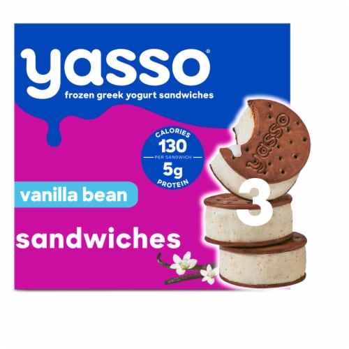 Yasso Greek Yogurt Sandwiches, Vanilla Bean Perspective: front
