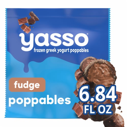 Yasso Fudge Frozen Greek Yogurt Poppables Perspective: front
