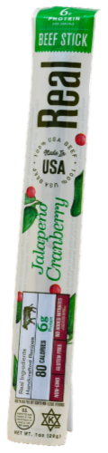 Real Snacks Jalapeno Cranberry Beef Stick Perspective: front