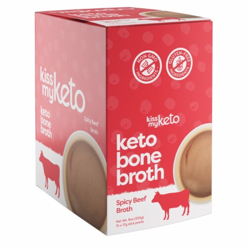 Kiss My Keto Spicy Beef Keto Bone Broth Perspective: front