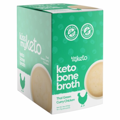 Kiss My Keto Thai Green Curry Chicken Keto Bone Broth Perspective: front