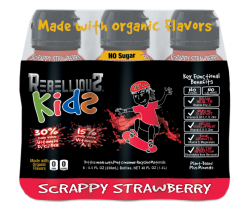 Rebellious® Kids Scrappy Strawberry Perspective: front