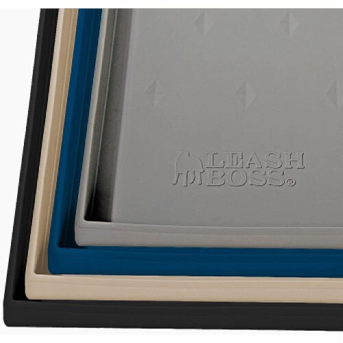 Leashboss Splash Mat Dog Food Silicone Tray with Tall Lip - Gray - M/L, M/L  - 20 x 13 - Kroger