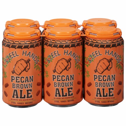 Steel Hands Brewing Pecan Brown Ale Craft Beer Perspective: front