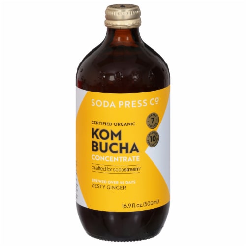 Soda Press Co® Zesty Ginger Kombucha Perspective: front