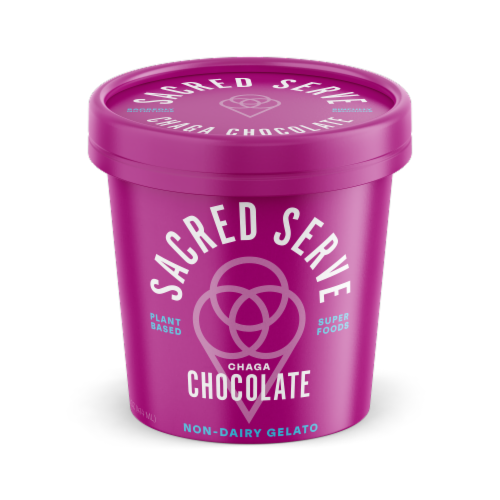 Sacred Serve Chaga Chocolate Non-Dairy Gelato Perspective: front