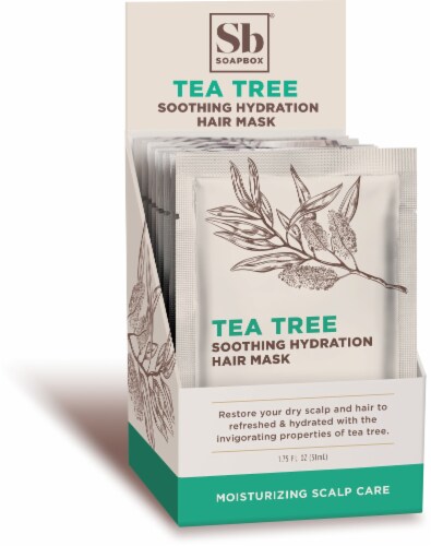 Soap Box Purifying and Hydrating Tea Tree Oil Hair Mask Sachet  (Pack  of 6), 6 - Harris Teeter