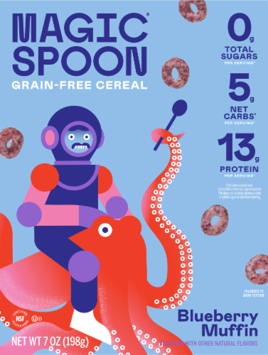 Blueberry Muffin Magic Spoon Protein Cereal Perspective: front