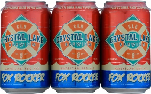 Crystal Lake Brewing Fox Rocker American Red Ale Perspective: front
