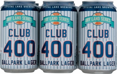 Crystal Lake Brewing Club 400 Ball Park Lager Perspective: front