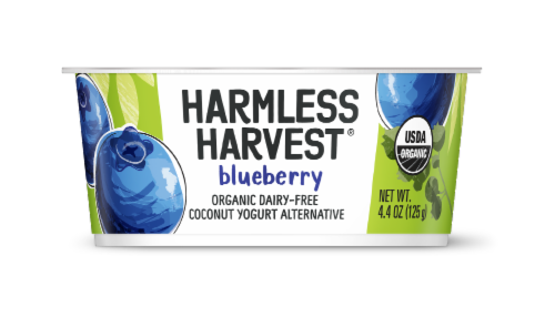 Harmless Harvest Blueberry Organic Dairy Free Coconut Yogurt Cup Perspective: front