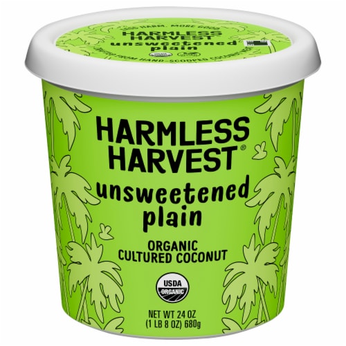 Harmless Harvest® Plain Organic Dairy Free Coconut Yogurt Tub Perspective: front