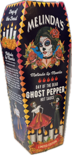 Melinda's® Day Of The Dead Ghost Pepper Hot Sauce Perspective: front
