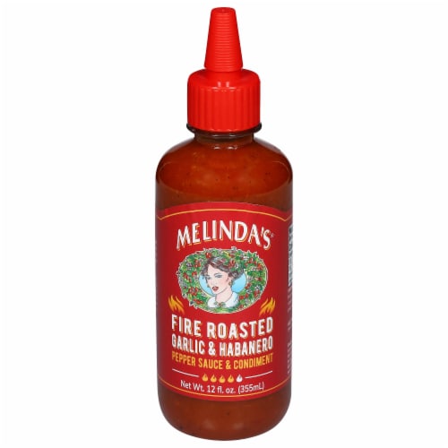 Melinda's Fire® Fire Roasted Garlic & Habanero Sauce Perspective: front