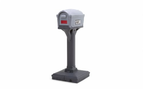 Simplay3 Dig-Free Easy Up Classic Mailbox - Steel Gray Perspective: front