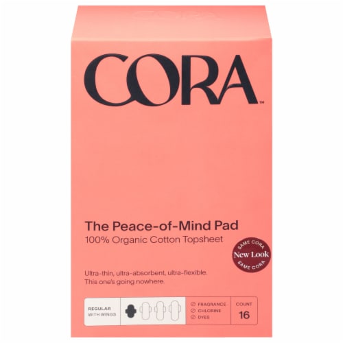 Cora™ Organic Cotton Ultra Thin Pads Perspective: front