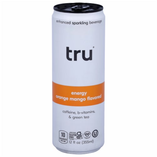 Tru® Energy® Wake Up Blend Orange Mango Energy Drink Perspective: front