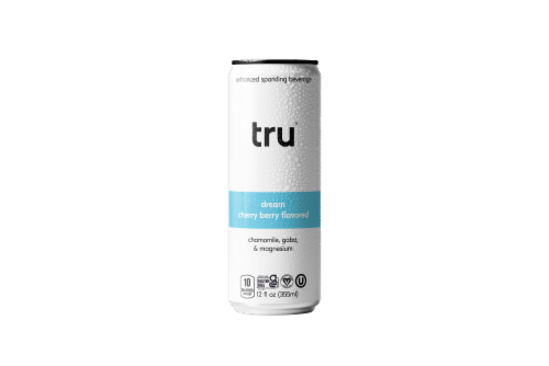 TRU® Dream Cherry Berry Sleep Flavored Sparkling Water Can Perspective: front