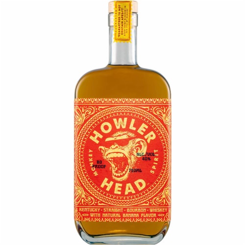Howler Head Kentucky Straight Bourbon Whiskey with Natural Banana Flavor Perspective: front
