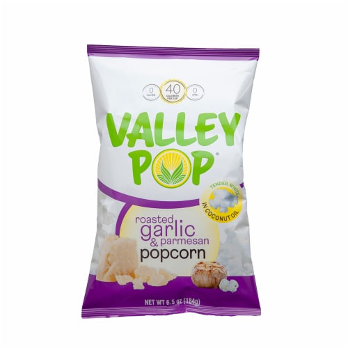 Valley Popcorn - Roasted Garlic & Parmesan Perspective: front