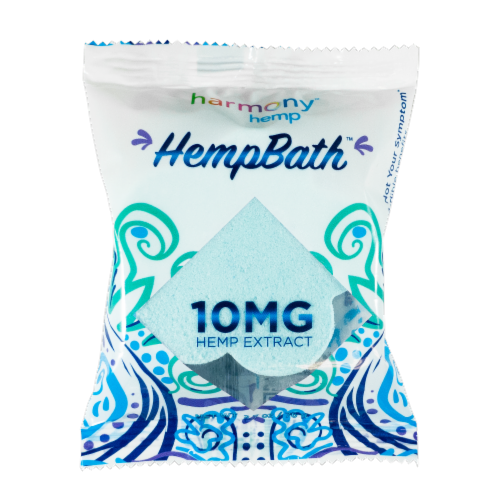 Harmony Hemp HempBath Bath Bomb 10mg Perspective: front