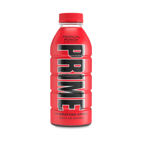 Prime Tropical Punch Sports Drink Single Bottle Perspective: front