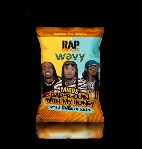 Rap Snacks Bar-B-Quin' With My Honey BBQ Ranch Chips Perspective: front