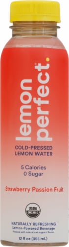 Lemon Perfect® Strawberry Passion Fruit Flavored Bottled Water Perspective: front