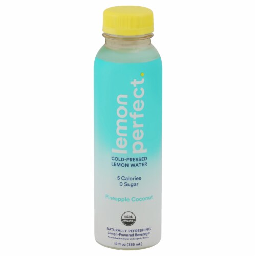 Lemon Perfect® Pineapple Flavored Bottled Water Perspective: front