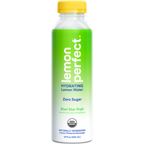 Lemon Perfect® Kiwi Star Fruit Flavored Bottled Water Perspective: front