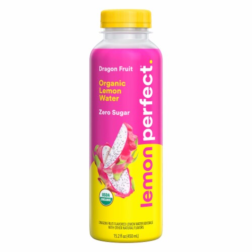 Lemon Perfect Dragon Fruit Organic Lemon Water Perspective: front
