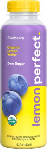 Lemon Perfect Blueberry Organic Lemon Water Perspective: front