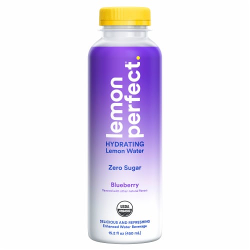 Lemon Perfect Blueberry Organic Lemon Water Perspective: front