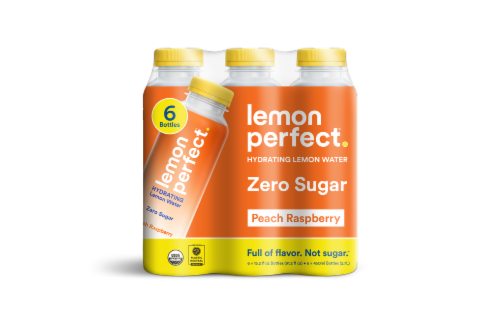 Lemon Perfect® Peach Raspberry Hydrating Lemon Water Multipack Perspective: front