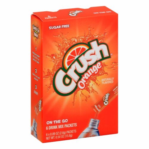 Crush® Orange Drink Mix Packets Perspective: front