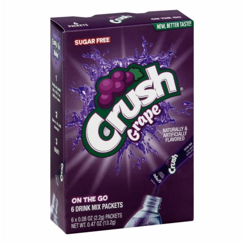 Crush Grape Drink Mix Packets Perspective: front