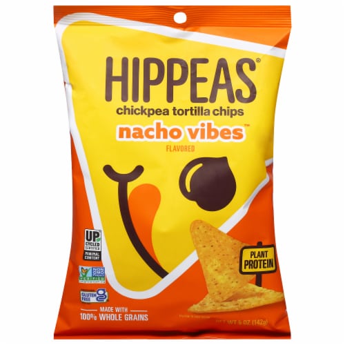 HIPPEAS® Nacho Tortilla Chips Perspective: front