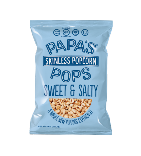 Papa’s Pops Sweet & Salty Skinless Popcorn Perspective: front