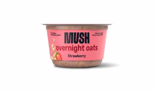 Mush Strawberry Overnight Oats Perspective: front