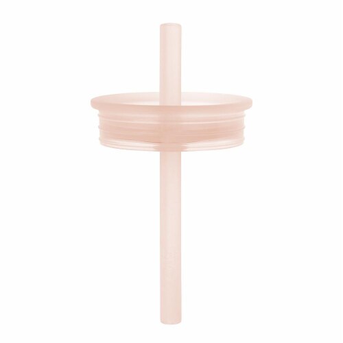 Olababy 100% Silicone Lid + Straw for Olababy Silicone Training Cup (Coral) Perspective: front