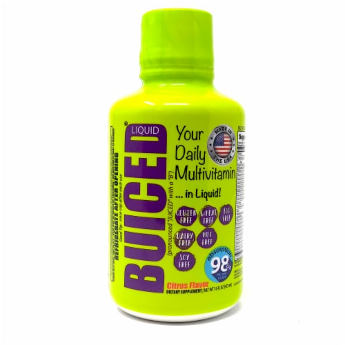 BUICED Citrus Flavored Liquid Multivitamin Perspective: front