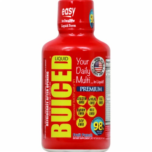 Buiced Daily Fruit Punch Multivitamin Liquid Perspective: front