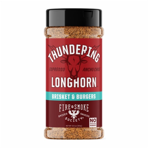 Fire & Smoke Society Thundering Longhorn Brisket & Burgers Seasoning Perspective: front